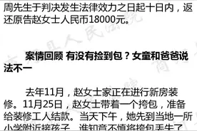 女童称捡到包爸爸否认续：法院判女童父亲还钱图片