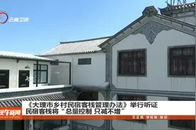 《大理市乡村民宿客栈管理办法》举行听证视频封面