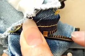 牛仔裤的拉链坏了，裁缝师傅教大家一个不用换拉链的好办法视频封面