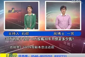 30万房子，首付10万按揭20万，月供多少钱？视频封面
