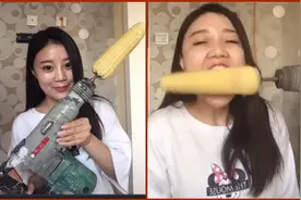 红人访--快手刘娇娇：电钻啃玉米“成名”之后图片