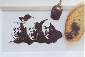 看看牛人用咖啡作的画，震撼！图片