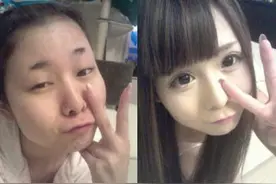 女子每天为化妆早起晚睡，初现素颜惊呆男友图片