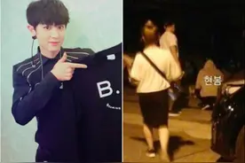 暖哭！EXO灿烈深夜蹲路边喂流浪猫被拍，暖心举动获赞图片