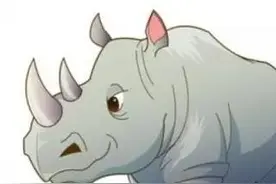  睡前故事：犀牛照镜子图片