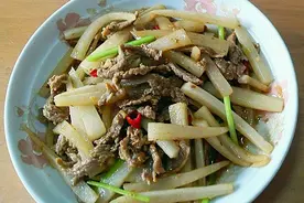 萝卜丝炒牛肉图片