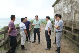 长丰副县长俞成山视察杜集乡霍集水库防汛工作图片