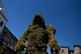 西班牙小镇“苔藓人”图片