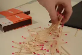 用火柴搭成一个东西，看起来很好看！图片