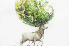 梦幻主义色彩的水彩画图片