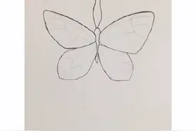 简笔画一只漂亮的小蝴蝶图片