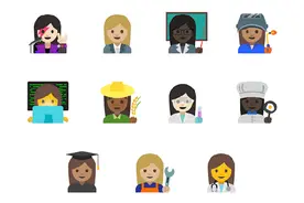 谷歌女性多样化emoji表情获统一码协会批准图片