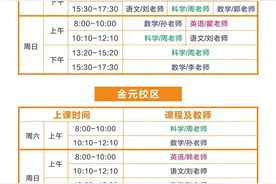 领先教育2016年新初一秋季班课程安排图片