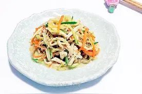凉拌鸡丝#丘比沙拉汁#图片