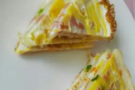 鸡蛋火腿肠小切饼图片
