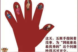 五根手指吵架，谁也不服谁图片
