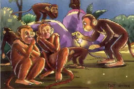 《Foolish Monkeys》愚蠢的猴子寓言故事图片
