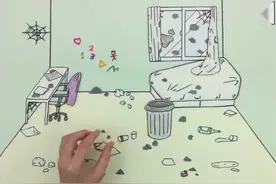 萌系定格手指互动动画，大扫除，结局意想不到视频封面
