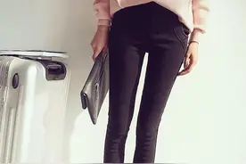 让人欲罢不能的显瘦小脚铅笔裤图片