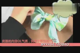 丝巾蝴蝶结系法图片