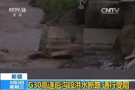 新疆：G30高速后沟段洪水断路 通行受阻图片