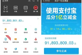 使用支付宝，瓜分1亿立减金！最高可减999元！图片