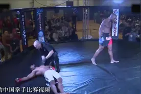 UFC猛将凶狠摆拳精准一击悍将直接倒地KO！图片