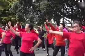 中国大妈新西兰跳广场舞《小苹果》图片