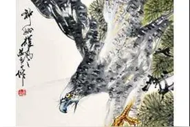 百鸟之王，鹰击长空------黄书元国画雄鹰图片