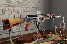 世界上的第一名枪 AK-47突击步枪 炫酷特写高清图片图片