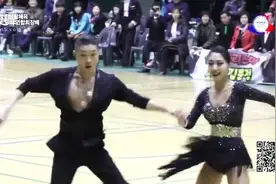 2016韩国拉丁舞公开赛，职业舞者桑巴舞比赛图片
