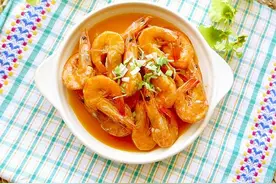 吮指焖大虾#我要上首页下饭家常菜#图片