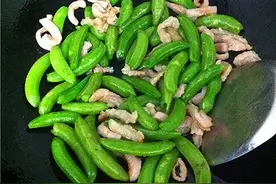 甜豆炒肉丝#回到家香味（粤）#图片