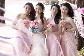 明星闺蜜婚纱照 看伴娘都怎么穿图片