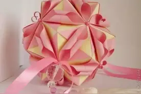 手工纸花球的折法图解图片