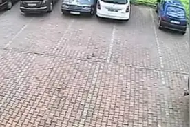 监控实拍女司机神级倒车技术，真让人伤不起啊！图片