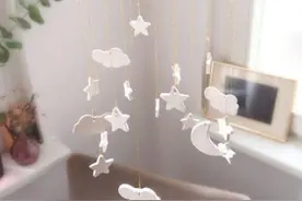 陶土婴儿床星空挂件玩具手工制作教程图片