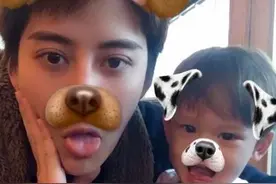 Mike和前女友未婚生子共同抚养儿子，男神对儿子真是无微不至图片