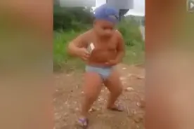 胖子界的街舞达人 肚子虽大但胜在四肢灵活图片