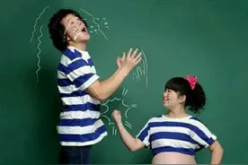 创意孕妇照：这一对宝爸宝妈太会玩了，叫上你老公也去玩吧！图片