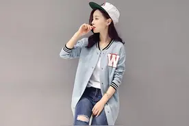 百搭中长款长袖棒球服，减龄显瘦充满精神活力！图片