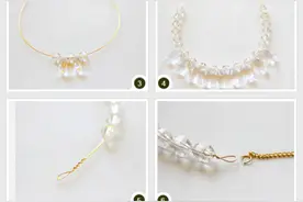 水晶串珠项链 精致高端大气女生图片