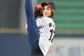[MD PHOTO] 2016韩国小姐大赛季军洪娜实任棒球比赛开球嘉宾图片