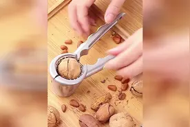 核桃剥壳器正确的使用方法，核桃夹子，山核桃去壳剥皮简单方便视频封面