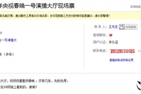 8.8万！网售央视猴年春晚门票图片