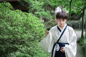古风少年现场模仿美女上公交车姿势，逗乐了司机大哥图片