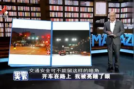 司机夜间行驶在马路 不料监控补光灯太强 视线模糊险撞行人视频封面