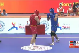 第15届武术世锦赛男子90公斤散打决赛，中国选手轻松获胜摘得金牌视频封面