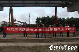 路泽太高架主线钢板梁全线贯通图片