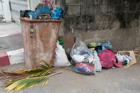 出差归来，丈夫没来得及倒掉垃圾桶里的脏东西，让我很心塞图片